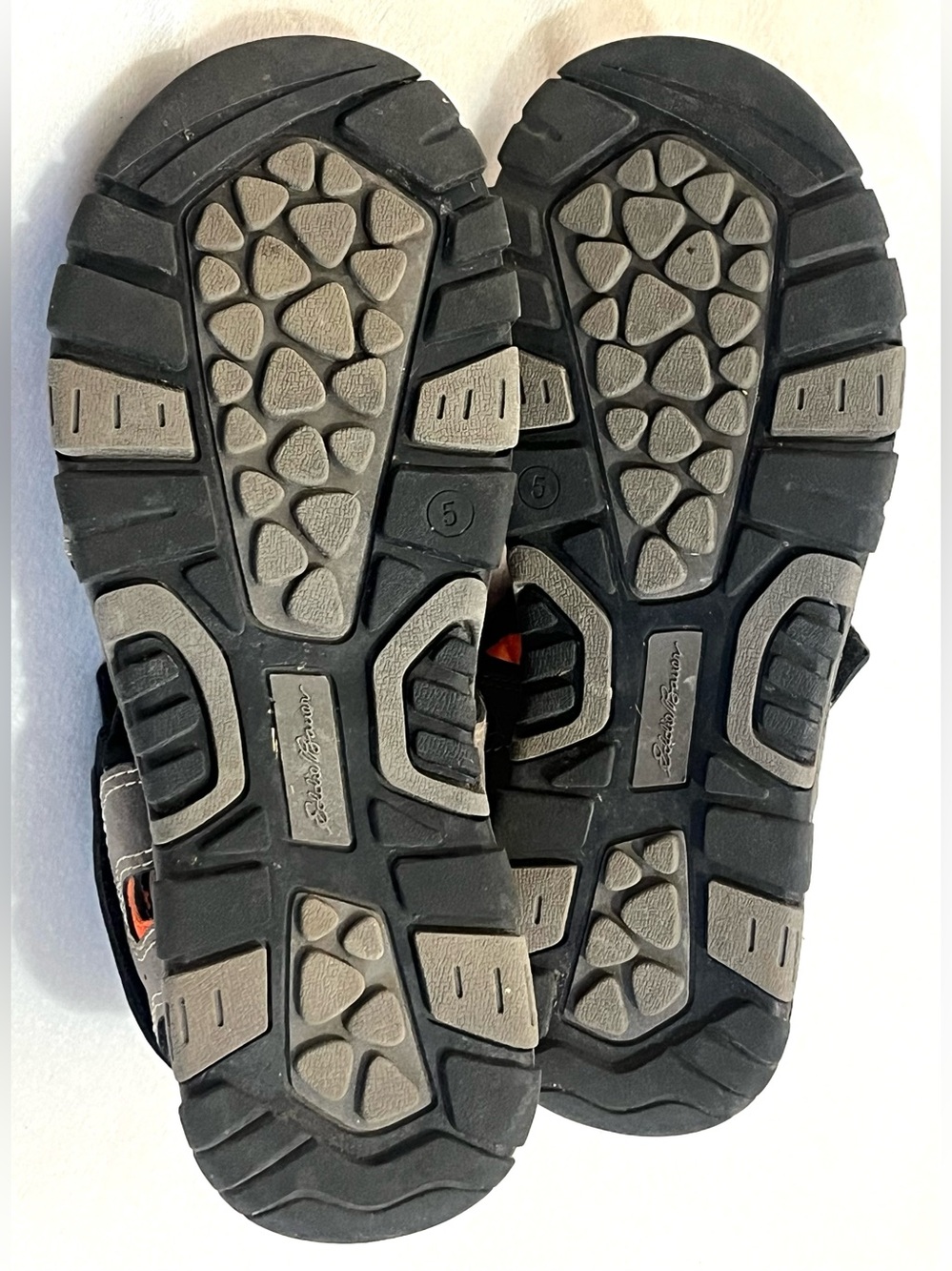 Eddie Bauer Kids Orange & Brown Active Sandals w Adjustable Sport Velcro Straps - Picture 15 of 16